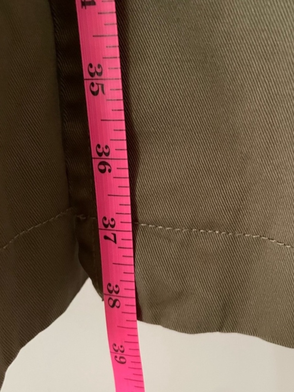 Zara Trench Coat Removable Hood Cotton Parka Size Small Army Green Oversized - Picture 6 of 13
